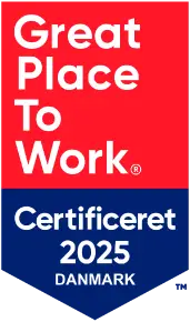 Great Place To Work Danmark certificering 2025 logo