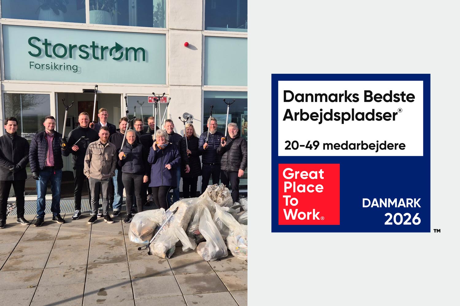 Billede af nr. 1 i kategorien Danmarks Bedste Arbejdspladser 2026 med 20-49 medarbejdere, Storstrøm Forsikring