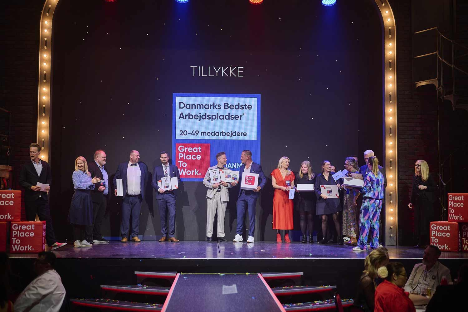 Glade arbejdspladser på scenen til Danmarks Bedste Arbejdspladser 2026
