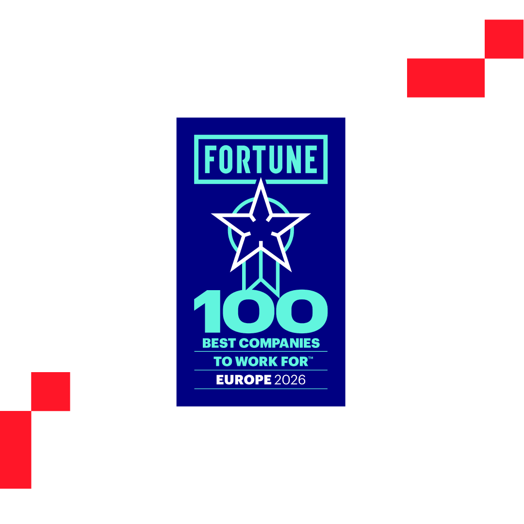 Billeder viser Fortune 100 Best Companies to Work For in Europe™ 2026-badge