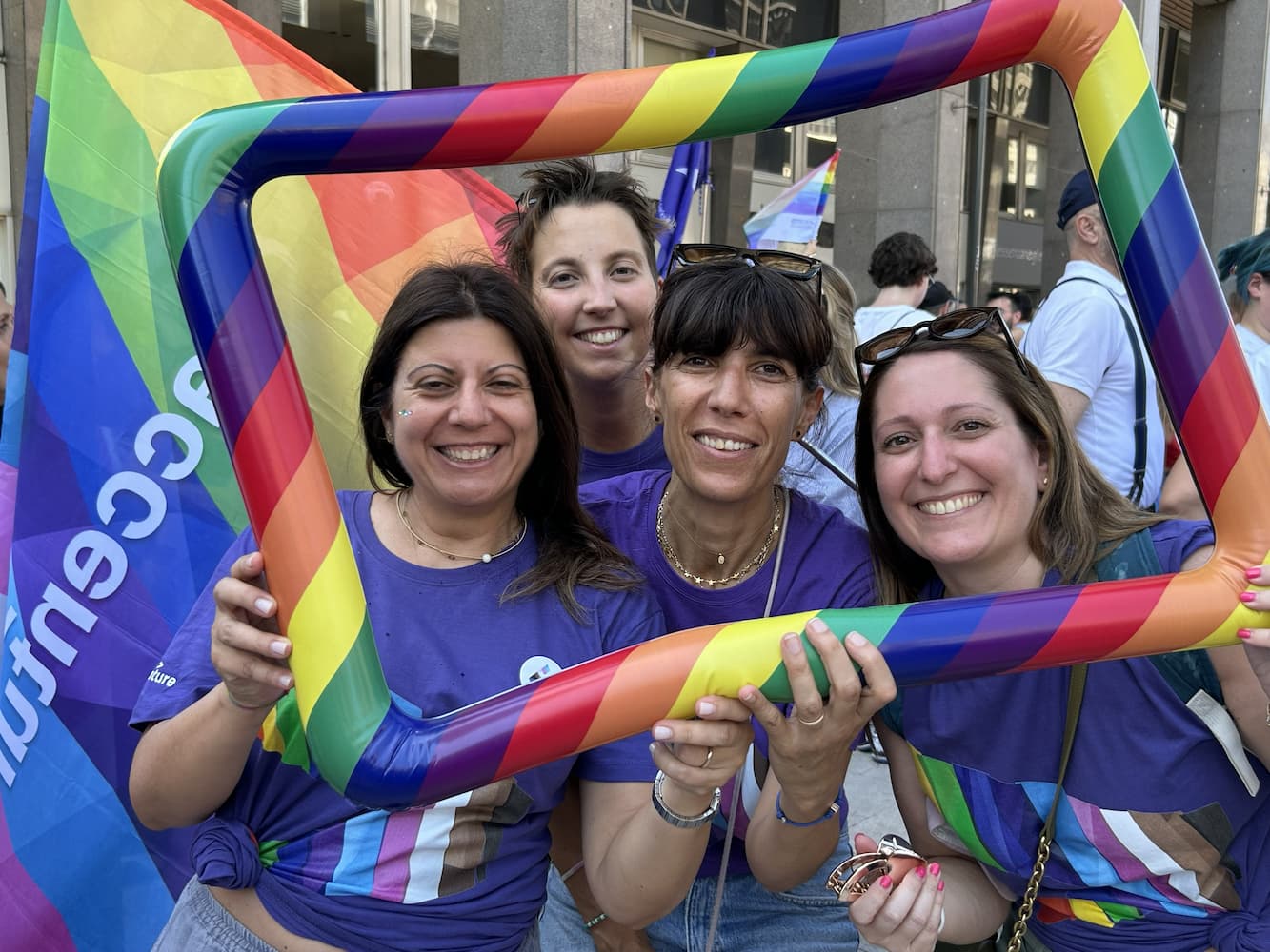 Celebrating inclusion and belonging during Pride March.