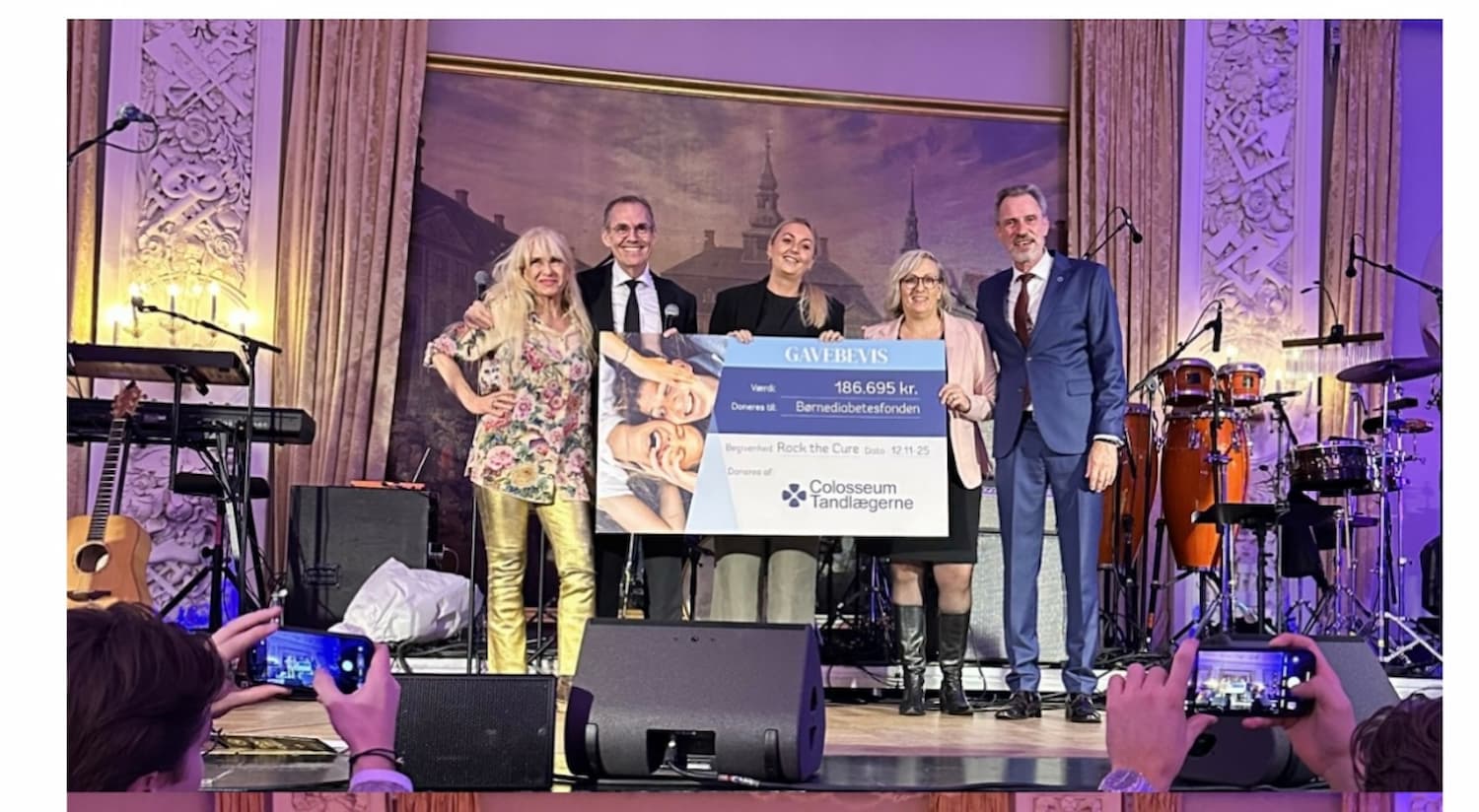 4.plads i Move4Good Danmark gav vores ambassadører muligheden for at overlevere en donation til Børnediabetesfonden