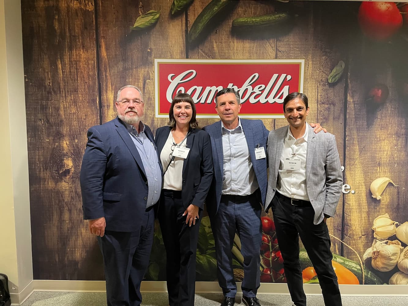The team comes together with Campbell’s during an onsite client meeting.