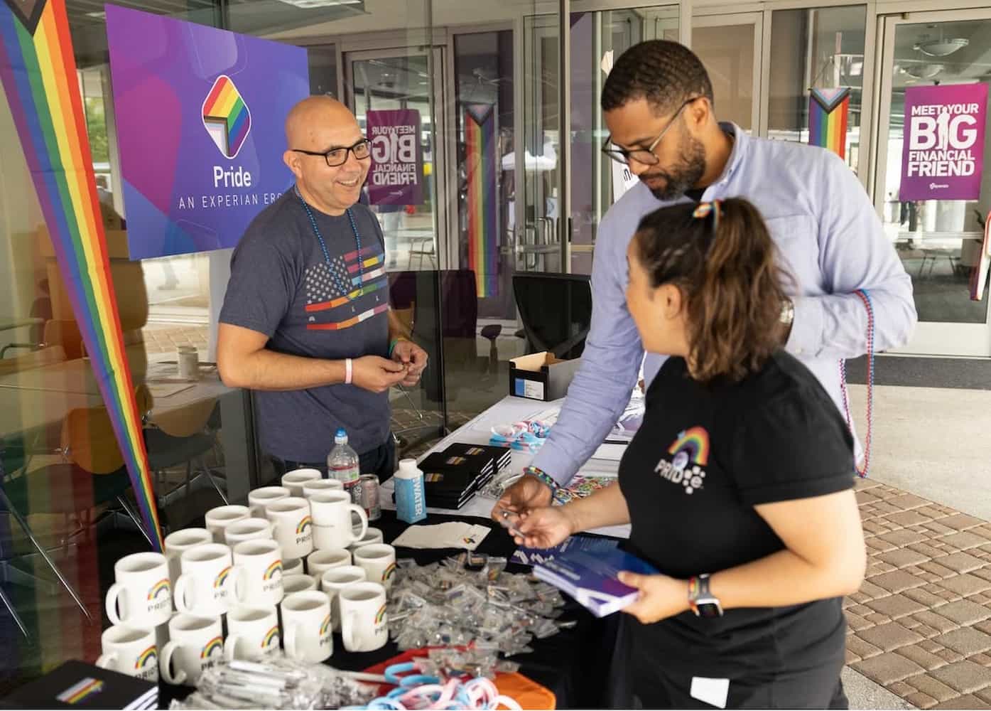 Employees celebrating Pride month at Costa Mesa, USA office 