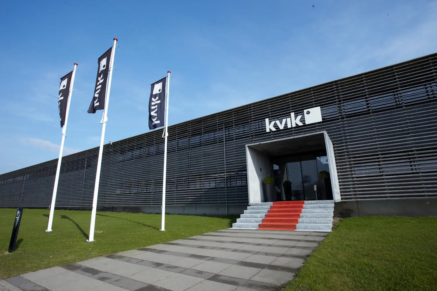 Main entrance at Kvik A/S Headquarter in Vildbjerg, Denmark