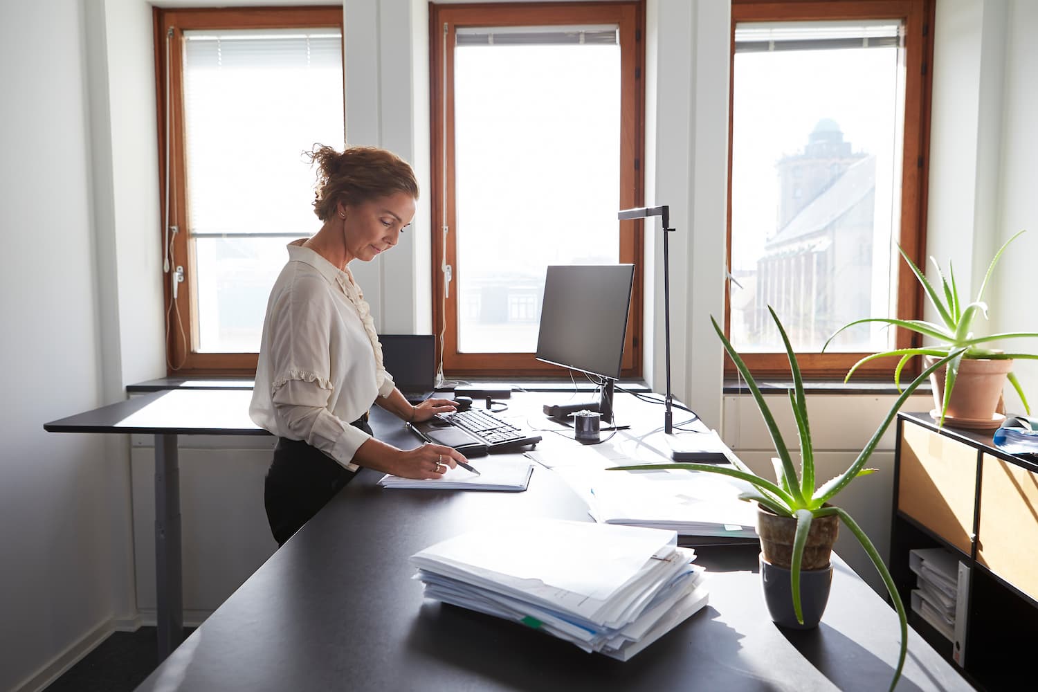 Medarbejder på kontoret i København