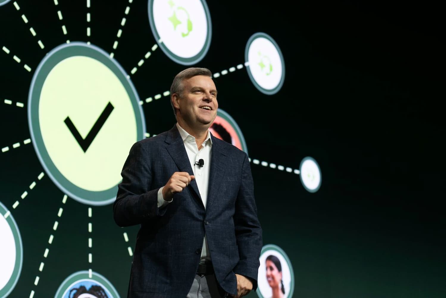 Zendesk CEO Tom Eggemeier at a customer showcase sharing the power of our resolution revolution