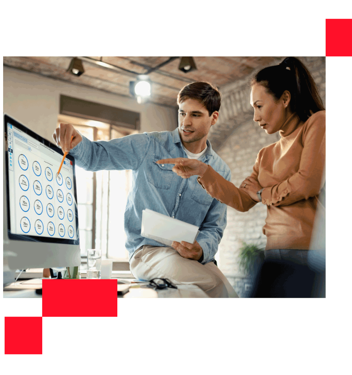 Resultater fra medarbejderundersøgelse vist i Emprising-dashboard